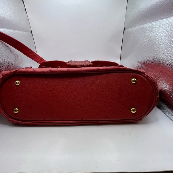 Bolingo By Susan Todd Red Designer Exotic Crocodile and Ostrich Hobo Handbag VTG - Picture 8 of 14